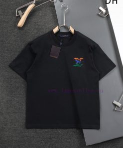 Louis Vuitton Micro Width S-Xl25ss New Product Runway Style Front And Rear High-end Denim Rainb ske440zj