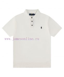 R77 RaLoro Pianah Lauren Knitted Pony Embroidered Collar Polo Sweater Three Button Sweater Shor ehgrhfc8