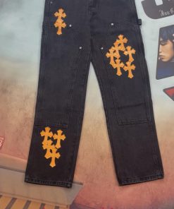 Real Time Video ShootingKroxin 𝐂𝐡𝐫𝐨𝐦𝐞𝐇𝐞𝐚𝐫𝐭 Black Orange Spliced Leather Limited Edition Cowherd 1cfrpnii