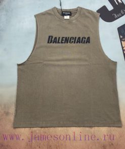 Real Time Video ShootingBalenciaga 𝐁𝐀𝐋𝐄𝐍𝐂𝐈𝐀𝐆𝐀 25SS Washed Loose Vest Sleeveless T-shirt*No Beau s1skdoso