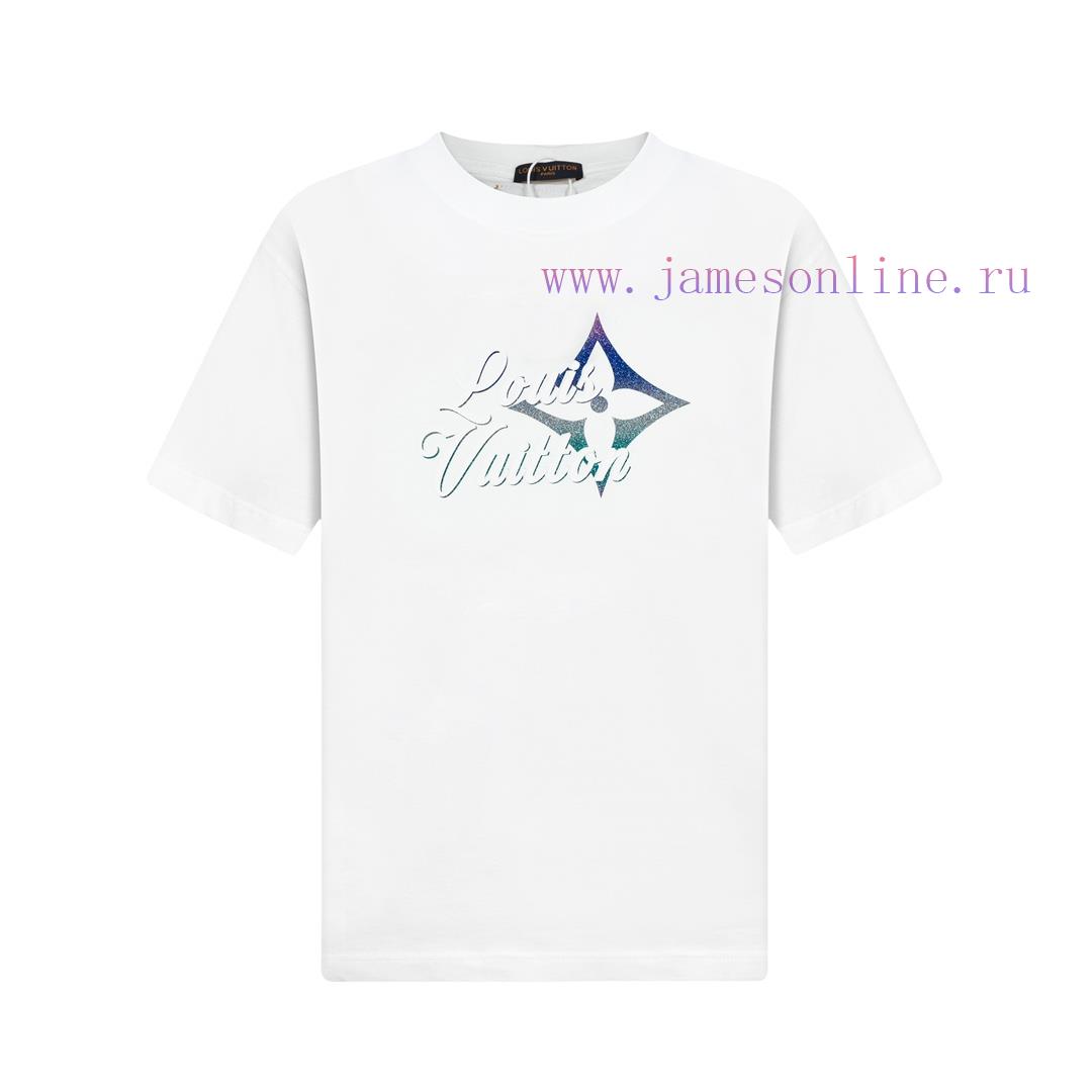 LV Louis Vuitton 25SS Brand New 3D Dual Process White Ink Printing+gradient Scallion Powder Mul lepue23z