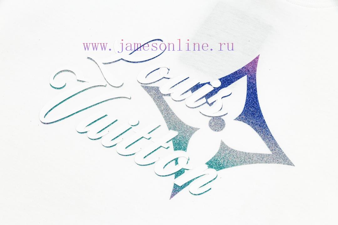 LV Louis Vuitton 25SS Brand New 3D Dual Process White Ink Printing+gradient Scallion Powder Mul lepue23z - Image 5
