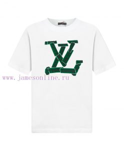LV Louis Vuitton 25SS New Approach 3D Dual Process Logo Round Neck Short Sleeved T-shirt Formed oolntywf