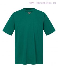 Prada Chest Triangle LogoThe Fabric Is Made Of 26s Double Yarn Combed Cotton Tightly Spun Yarn dfymyygy