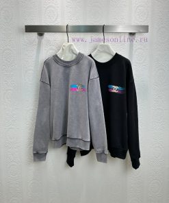 25SS Early Spring New Item On CH Hand-painted Printed Long Sleeved Hoodie Oversized T-shirt Wit 4shhsi6j