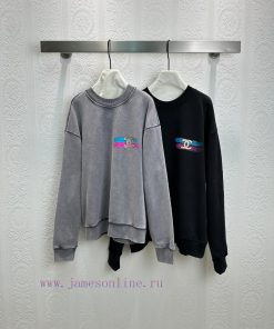 25SS Early Spring New Item On CH Hand-painted Printed Long Sleeved Hoodie Oversized T-shirt Wit jcs1m42l