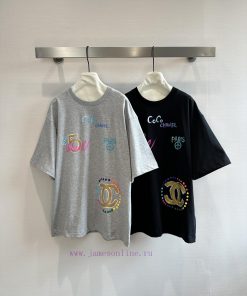 25SS Early Spring New Item On The New CH Hand-painted Letter Logo Short Sleeved T-shirt Is Stil b8swwosi