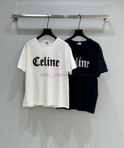 25SS Early Spring New Collection: CE Letter Embroidered Round Neck Short Sleeved T-shirt Super hastb6sy