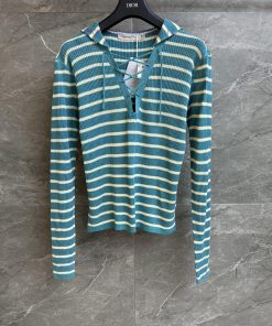 The New Autumn Collection Has Been LaunchedDior Striped Lace Knitted Shirt 2025 Early Autumn Co qsp0hbf3