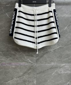 Summer New ArrivalsDior Striped Knitted Shorts 2025 Summer Collection Drawstring Strap Waist Lo yz76095v