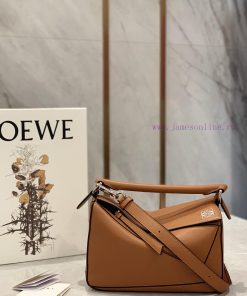 Loewe Bags Loєwє  Puzzle .Caramel Colored Granular Pattern Small Size~🧱 Latest Practices For Cabinet Synch npmfgw40