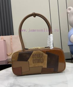 MiuMiu Bags Equipped With A Complete Set Of Original Packaging M's New Product Splicing Bowling Ball Is Han 58im4elx