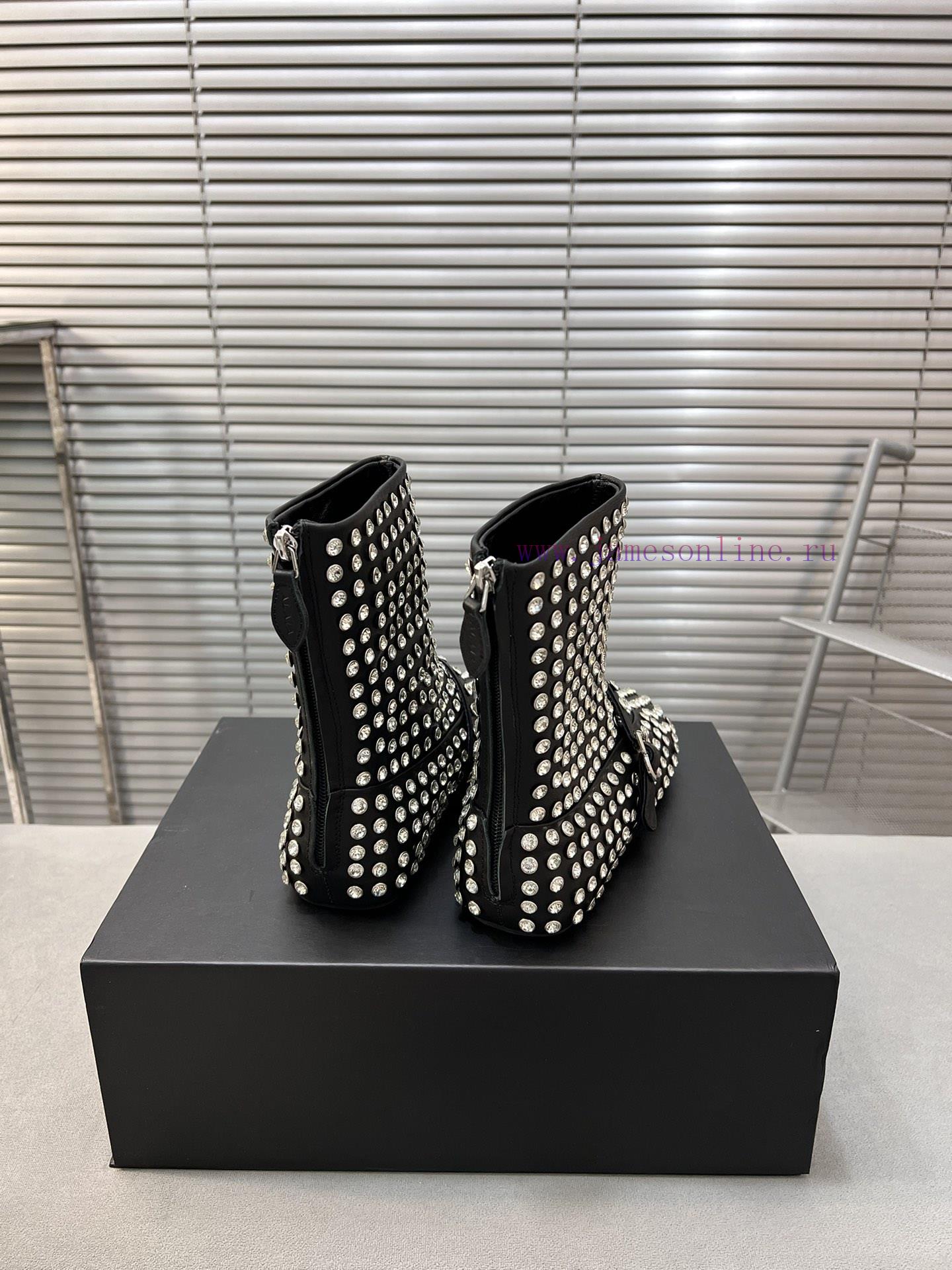 Alaia Runway Style Flat Bottomed Rhinestone Studded Short Boots 🩰A Super Popular And Dazzling S u516wg9a - Image 9