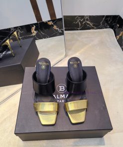 Out Balmain 2025 Spring/Summer Fashion Show Metal Buckle High Heel SlippersBrand Balmain 𝘽𝙖𝙡𝙢𝙖𝙞 xkifd6ym