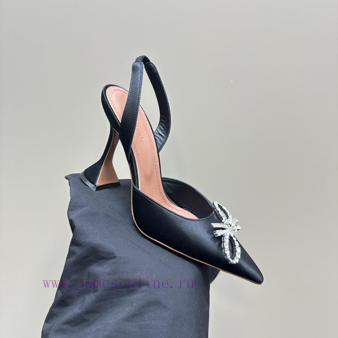 Amina Muaddi Sparkling Diamond Bow Beautiful Fashion ShoesAuthentic 11 Remastered Top QualityPu lgagu6uw - Image 8