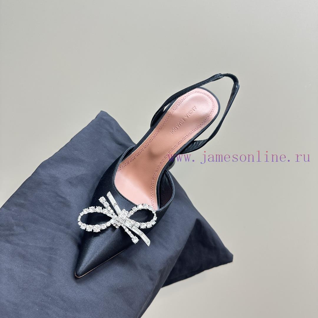 Amina Muaddi Sparkling Diamond Bow Beautiful Fashion ShoesAuthentic 11 Remastered Top QualityPu lgagu6uw - Image 9