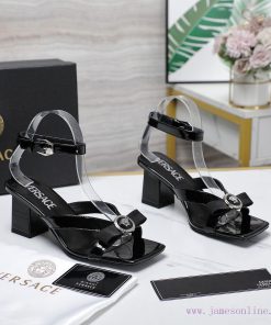 Versace Fashion Show New [Sun] [Sun] [Sun] Medusa New Low Waterproof Platform Sandals Lacquer L nvkgjgp1