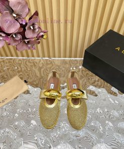 ALAIA | French High-end High-end High-end High-end Brand Mesh Hollow Ballet Single Shoe Super F 7bi5m27t