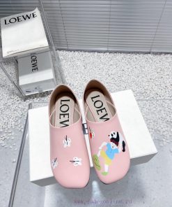 Luoyiwei Loewe's New Round Toe Flat Shoes That Can Be Stepped On With One Foot Lazy Single Shoe ev68bi4q