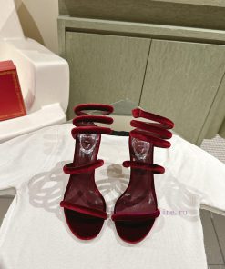 | ²⁰²4 𝐬𝐬  🤍🤎Rene Caovella Rc Snake Shaped Winding Explosive Red Fairy Sandals Series Enchantin iveghkm9
