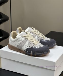 Majirad's Training Shoes Splashed With InkThe Cowhide Material Is Hand Splashed With Ink Making fbips6x8