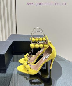 AlAIA Round Buckle Rivet High-heeled SandalsCountless Renowned Designers Regard Him As The 'Des 7as9aq4a