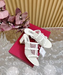 Top Tier2024 Early Spring Fashion Show Update Valentino Striped Deep Mouth Half Drag/Flat/High 975josp5