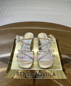R ᴇɴᴇ C ᴀᴏᴠɪʟʟᴀ | 2024 Ss Renee Jolla RC Spring/Summer Collection Square Heel Lace Flower Water yy201adp