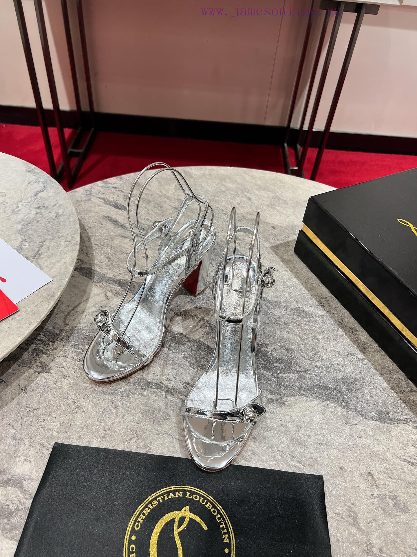 Coarse Heeled Sandals️The Atmosphere Sandals Are Made Of Black Napa Leather With 85mm High Heel gpco6401 - Image 2