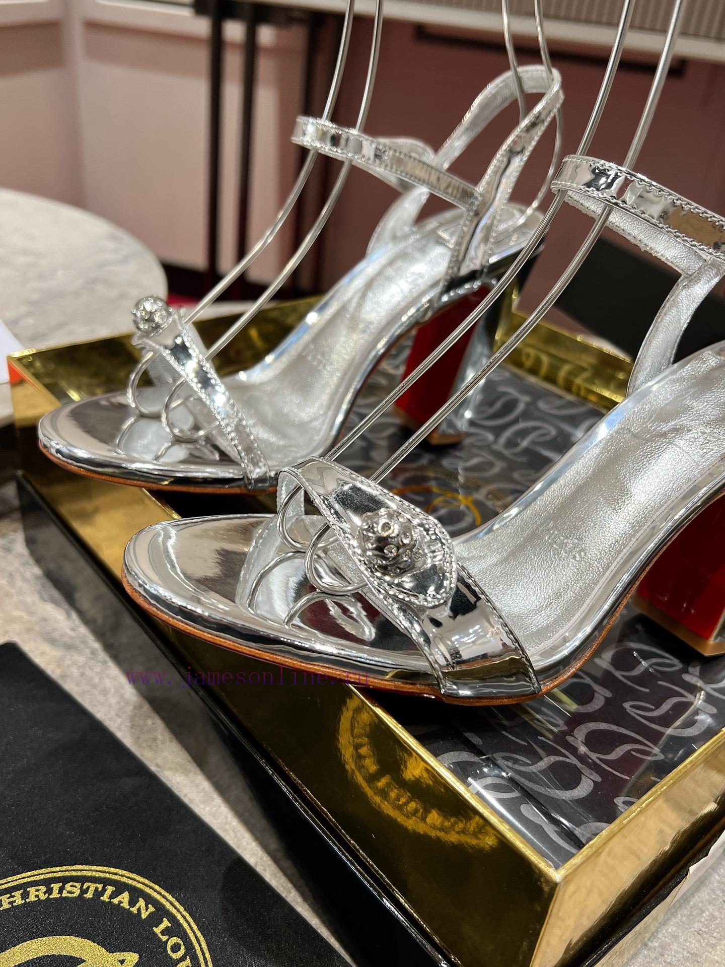 Coarse Heeled Sandals️The Atmosphere Sandals Are Made Of Black Napa Leather With 85mm High Heel gpco6401 - Image 7