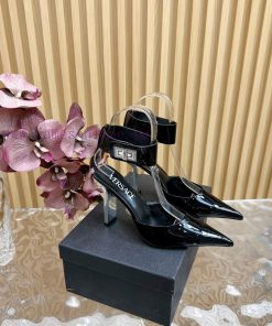 Versace Versace/GIANNI RIBBON High Heels With Medusa Bow On The Front Using Classic 'Nastro Gia fhnpzqa5