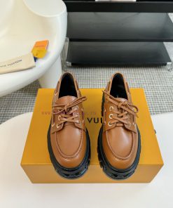 LOUI * VUITTO * | L ️ Donkey Brand 2024 New Lace Up Sponge Cake Single Shoe Chain Relief Design slf9zxd0