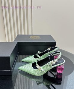 Top Versace Perfume AndLeather Drilling Surface 3802025 New Perfume And Rhinestone SandalsWrink rligdbdu
