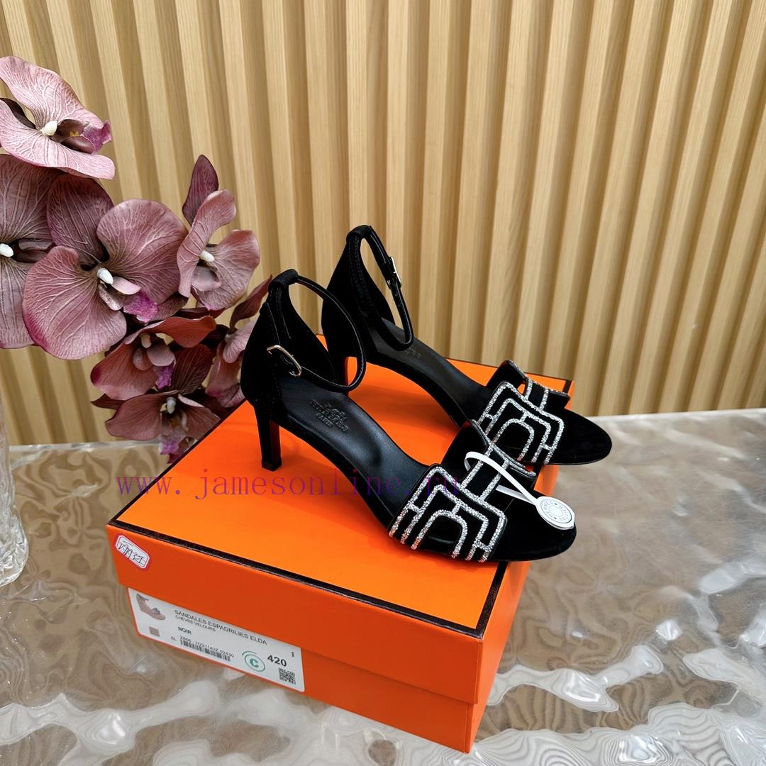 2024 New Collection: Herm è S/Herm è S Classic High Heel Hot Diamond Sandals With A Retro Desig ol9crnun