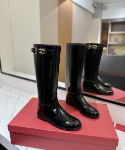 VALENTINO Valentino 🫰 High End Spicy Girl Kelly Jumping Knight Boots Are Top-notch Cowhide Prod 9h0xbryt