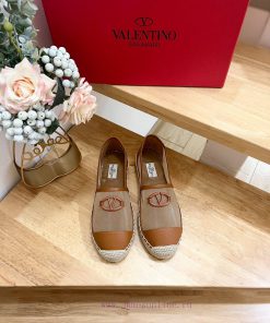Valentino Garavani/Valentino Mesh Rapa Lychee Pattern Cowhide V-Button New Fisherman's Shoes-Bi cemddbqy