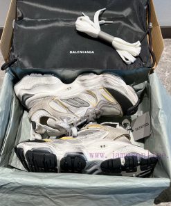 Top Balenciaga Cargo Round Toe Lace Up White Grey ️ This Shoe Features A Popular Design In Rece z4fa7o0w