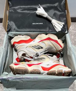 Top Balenciaga Cargo Round Toe Lace Up White And Red ️ This Shoe Adopts A Popular Design In Rec aiiiyi6v