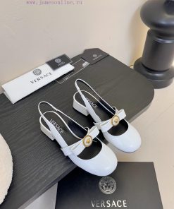 Versace 2025 Spring/Summer New Butterfly Knot Thick Heel Round Head Mary Jane Back Air SandalsM ytjdcrxe