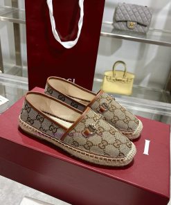Women's New Fishing Shoes With P Horse Collar BuckleThis Shoe Is Made Of Beige And Dark Brown G x469ylxr