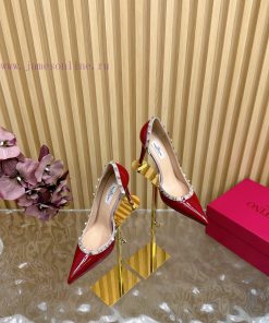 2025 Runway Style | Valentino Studded Side Empty High-heeled Sandals With Stunning Texture | Ve js6y8do1