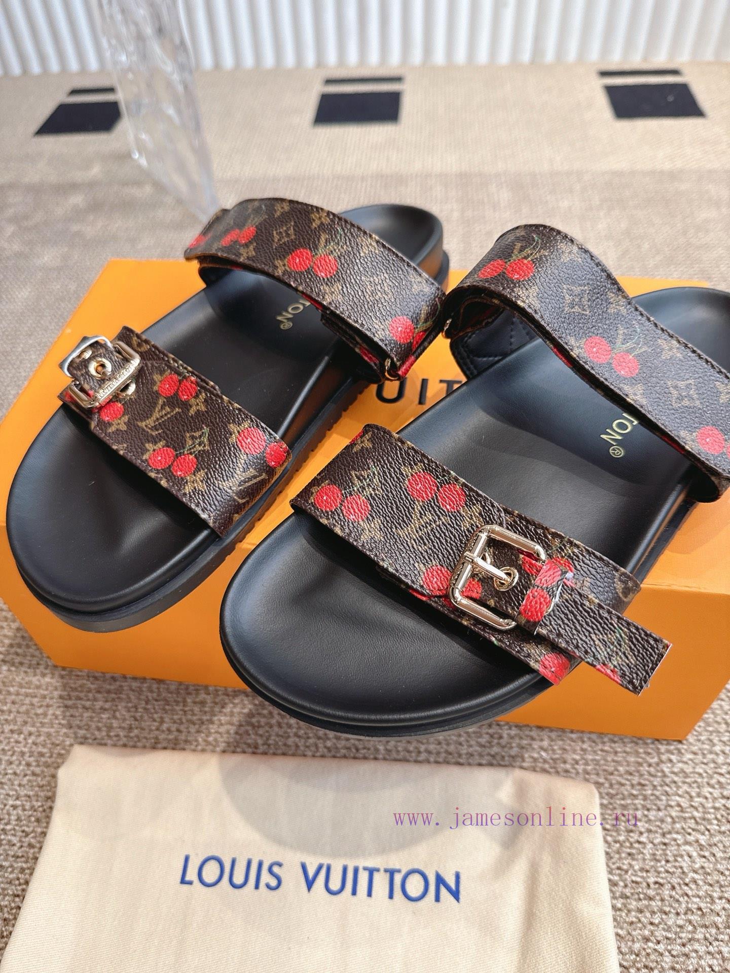 Louis Vuitton 2025ss Cherry Collection Spring/Summer New Slippers With Velcro Adjustable Elasti tczyocct - Image 8