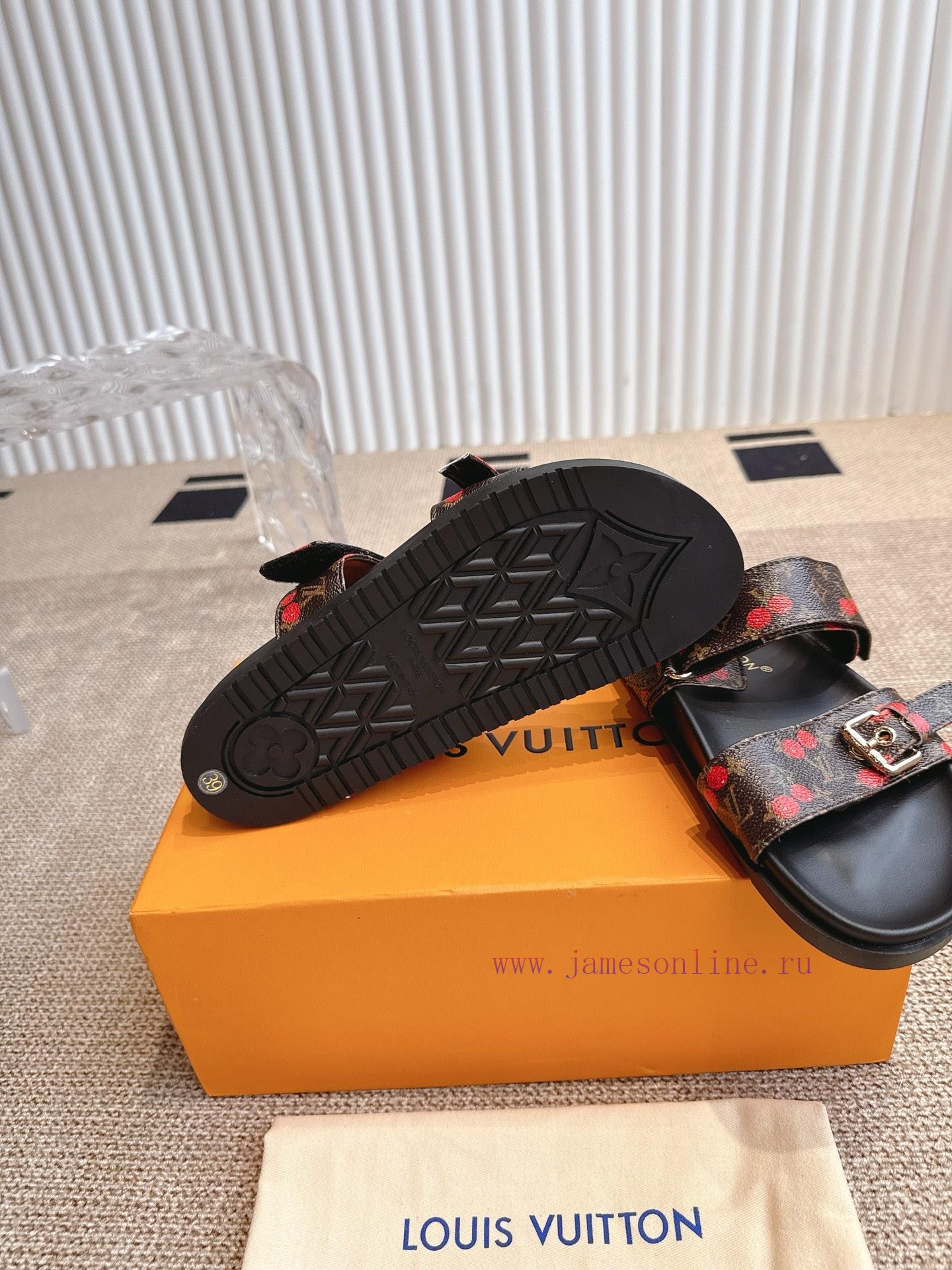 Louis Vuitton 2025ss Cherry Collection Spring/Summer New Slippers With Velcro Adjustable Elasti tczyocct - Image 10