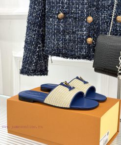 L * V Donkey Classic Explosive Woven Flat SlippersIts Design Is Simple Yet ElegantThe Upper Of f5nr0g4a