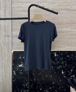 DG005 New T-shirt ️Loro Piana Haute Couture 100% Cotton Embroidered Small Logo Classic Short 7jglj0fw