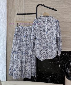 BS679+690 New Package ️D * * R Boutique Butterfly Print Pattern Long Shirt ➕ Long Half Skirt uj0ne8ik