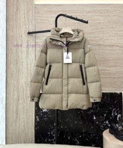 2026018 New Down Jacket ️Mon Zipper Style Medium Long Slim Down Jacket Black Apricot Army Gre 14bqbge1