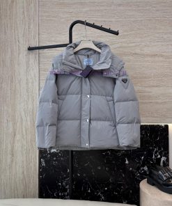 8618 New Down Jacket ️PRADA Medium And Long 90% White Goose Down Jacket Off White Grey Black h8o3cem5