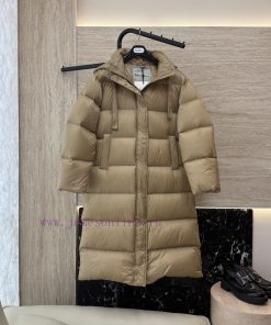 8252 New Down Jacket ️Max Mara 90% White Goose Down Long Down Jacket In Black Military Green 3ph88u4i