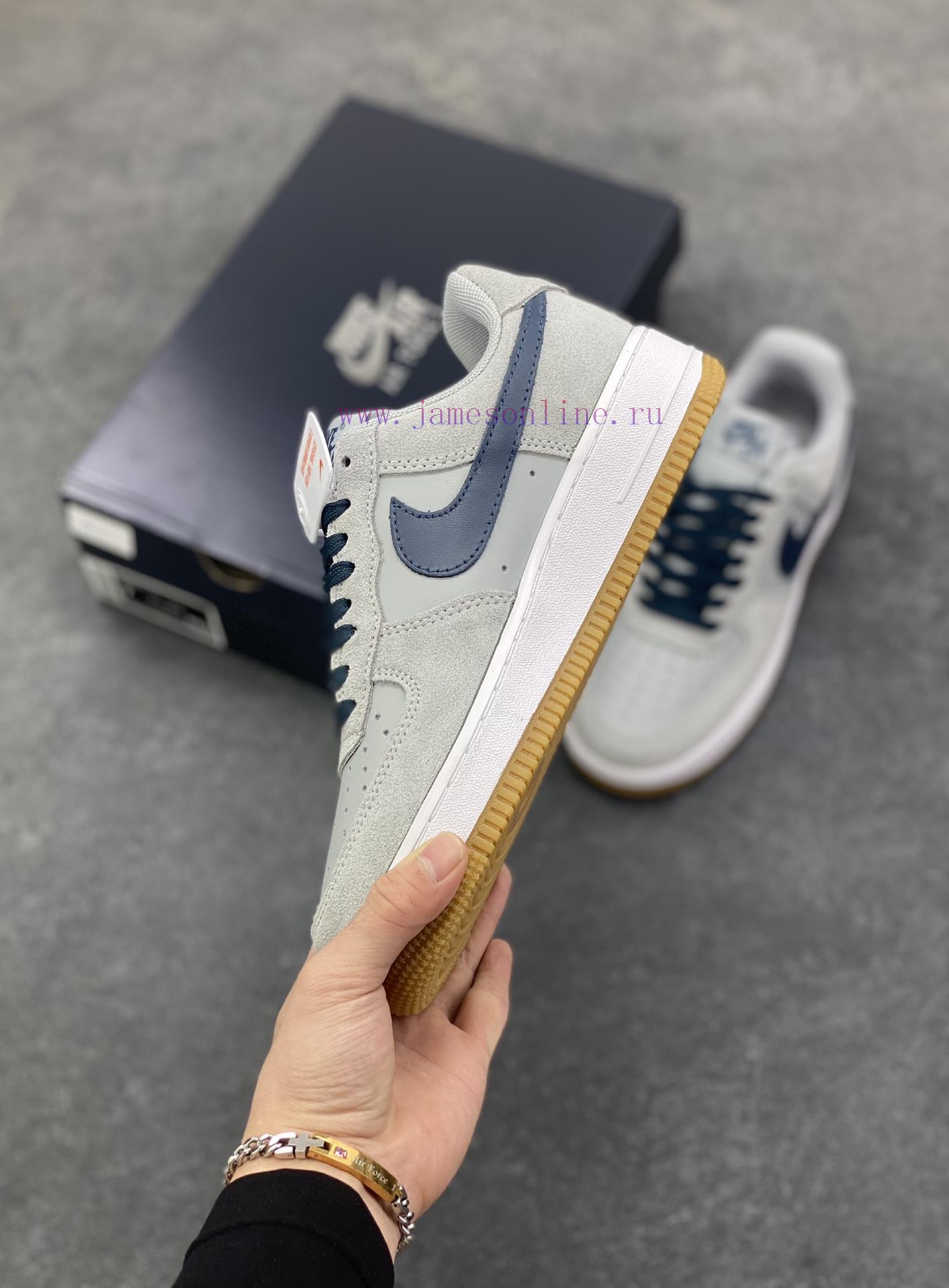 Nike Air Force 1 Low Grey Blue Air Force One Low Cut Sports And Leisure Board Shoes Original La rmj91cl9 - Image 4